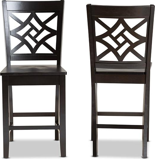 Wholesale Interiors Barstools - Nicolette Bar Stool Dark Brown (Set of 2)