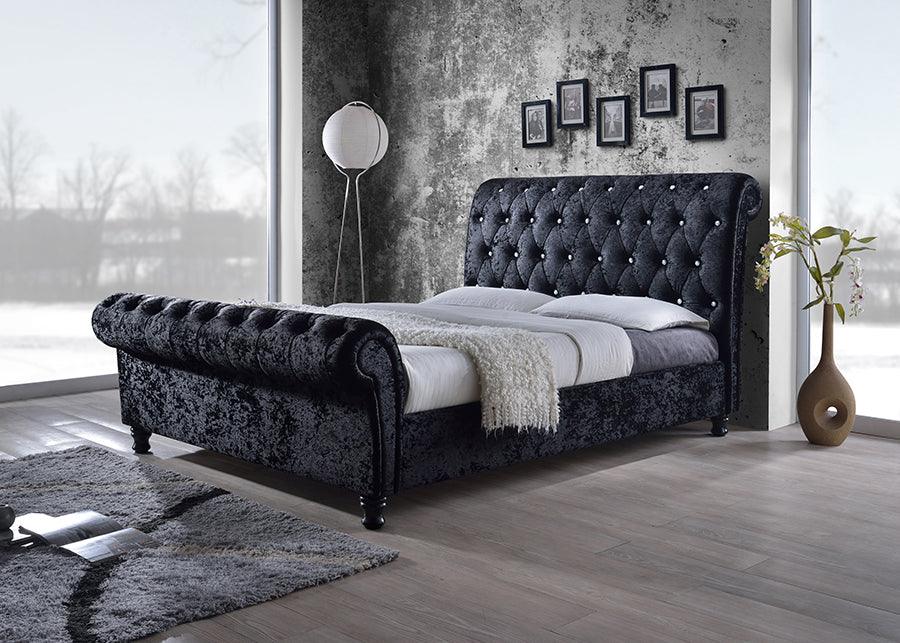 Wholesale Interiors Beds - Castello Queen Bed Black