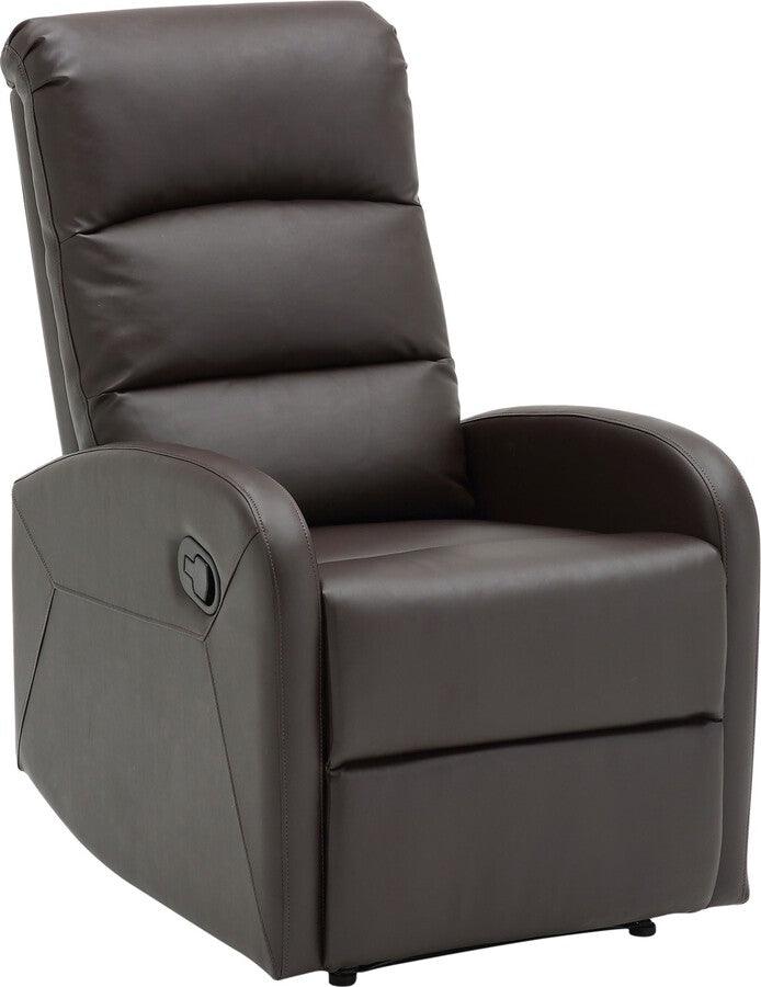 Lumisource Recliners - Dormi Recliner Chair 40.5" Brown PU