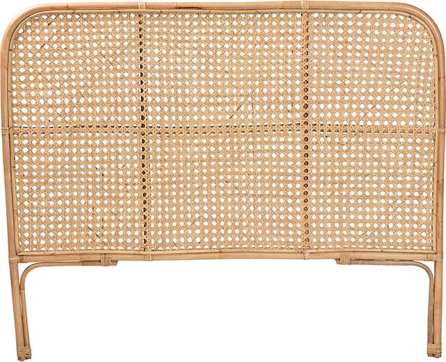 Wholesale Interiors Headboards - Linette Modern Bohemian Natural Rattan Queen Size Standalone Headboard