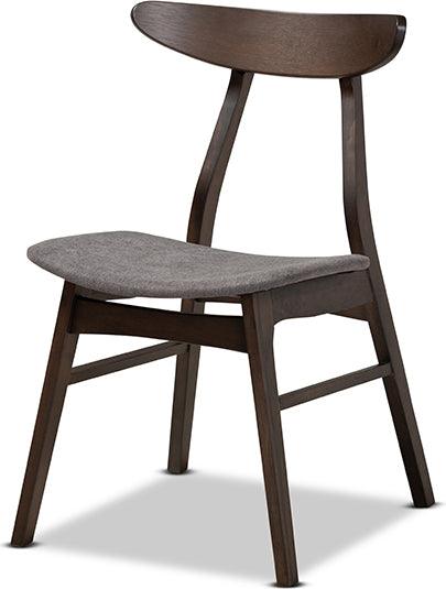 Wholesale Interiors Dining Chairs - Britte Dark Grey Dark Oak Brown 4-Piece Wood Dining Chair Set Set