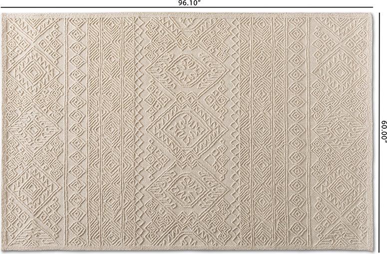 Wholesale Interiors Indoor Rugs - Linwood Modern and Contemporary Ivory Hand-Tufted Wool Area Rug