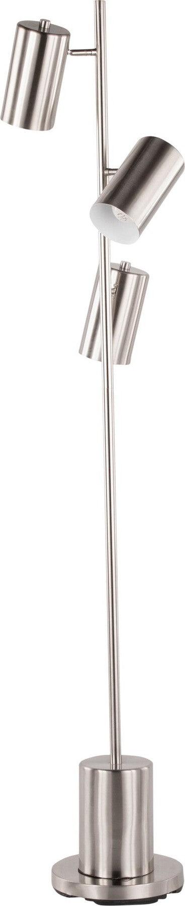Lumisource Floor Lamps - Cannes Floor Lamp Brushed Stainless Steel