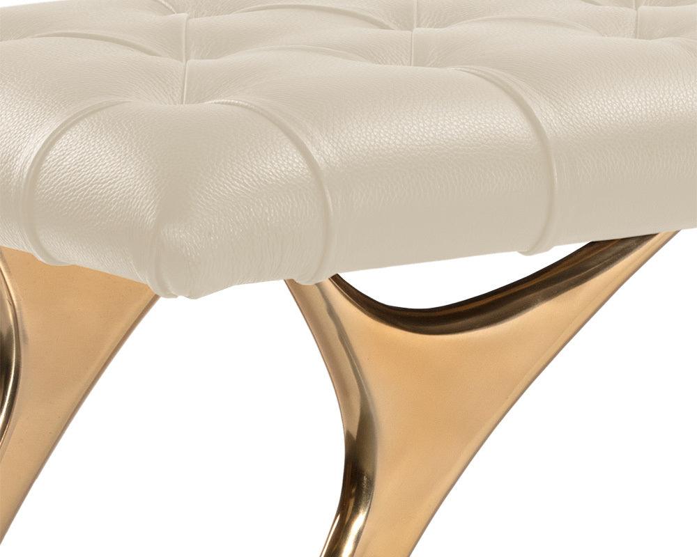 SUNPAN Benches - Taylen Bench - Cream Leather