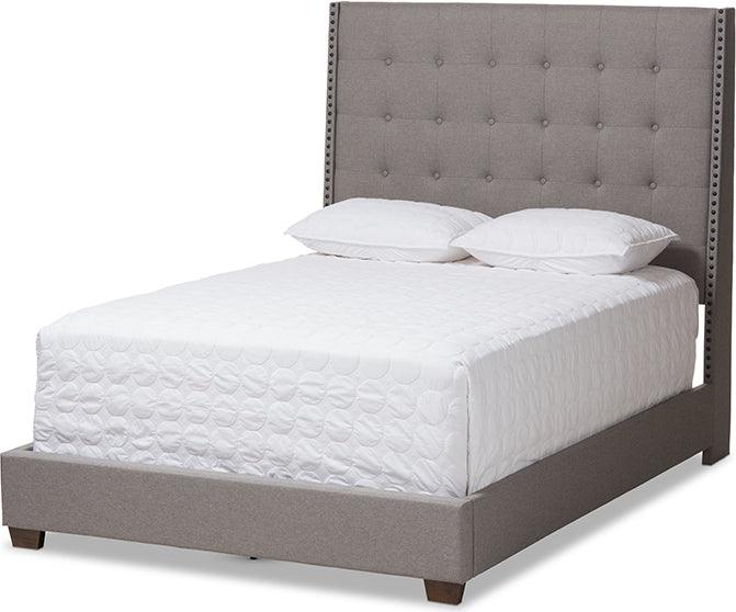 Wholesale Interiors Beds - Georgette King Bed Light Gray