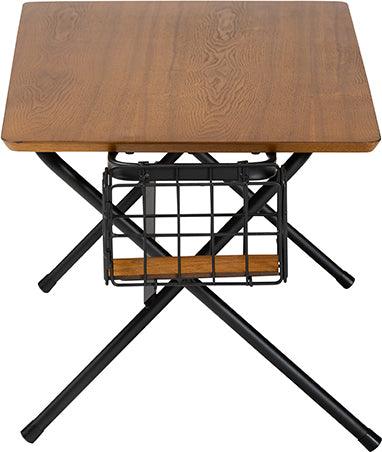 Wholesale Interiors Coffee Tables - Mariela Natural Brown and Black Low Profile Coffee Table with Basket