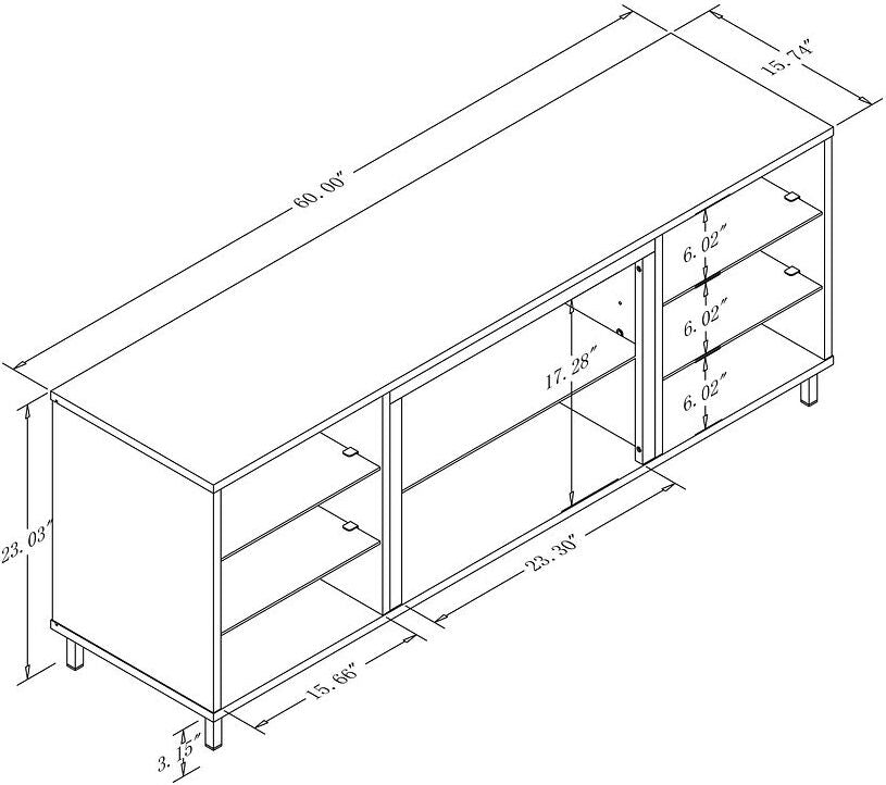 Manhattan Comfort TV & Media Units - Brighton 60" TV Stand in White