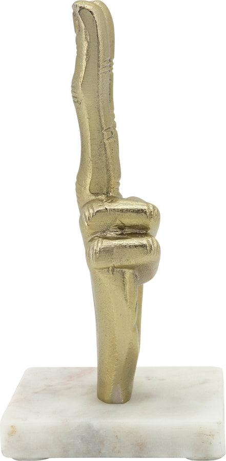 Sagebrook Home Decorative Objects - 9" Metal Peace Sign Gold