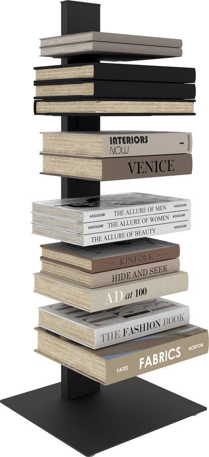 Euro Style Bookcases & Display Units - Sapiens 38" Bookcase/Shelf/Shelving Tower in Anthracite