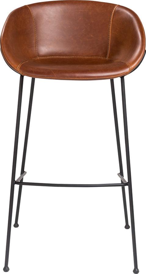 Euro Style Barstools - Zach-B Bar Stool in Dark Brown and Black Frame and Legs - Set of 2