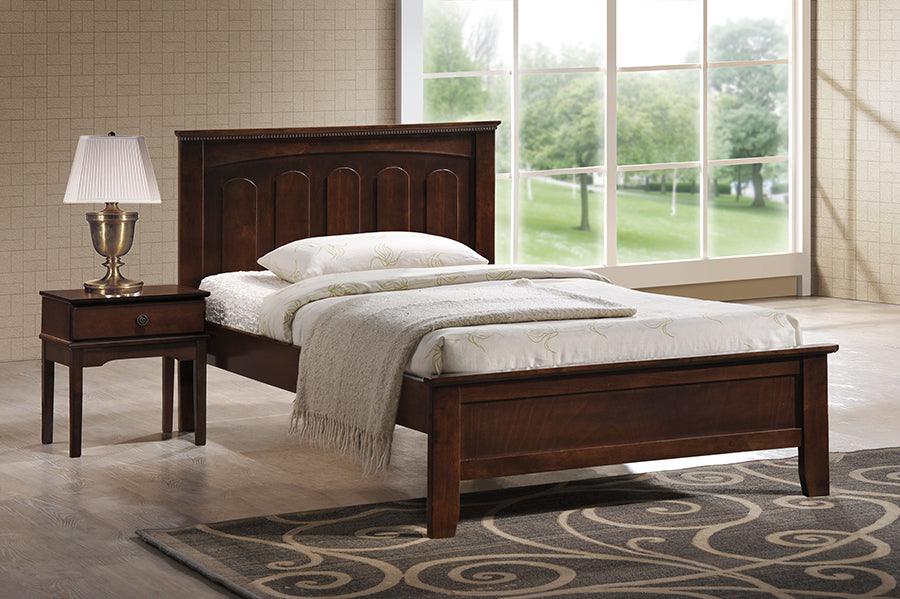 Wholesale Interiors Beds - Spuma Cappuccino Wood Contemporary Twin-Size Bed