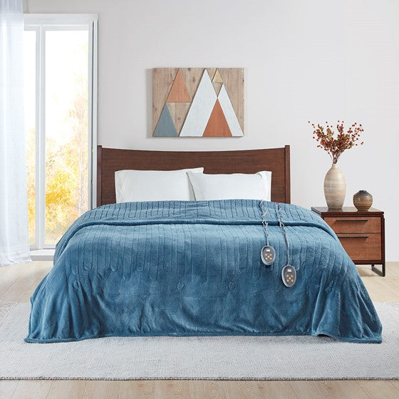 Olliix.com Heated Blankets - Blanket Blue King