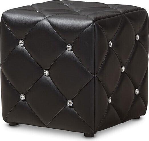 Wholesale Interiors Ottomans & Stools - Stacey Ottoman Black