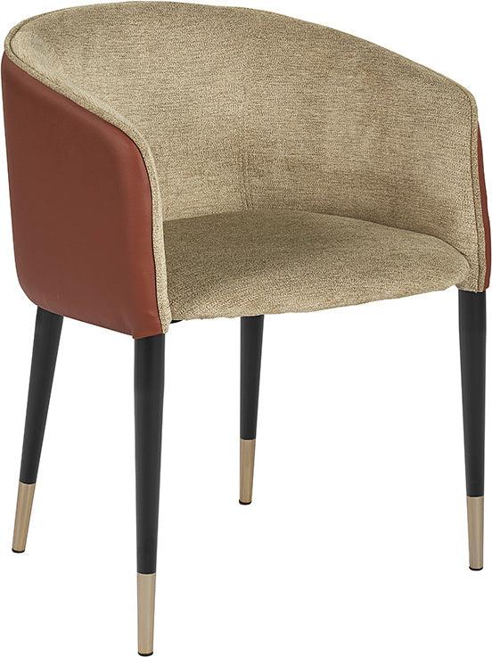 SUNPAN Dining Chairs - Asher Dining Armchair - Polo Club Toast / Dillon Chili