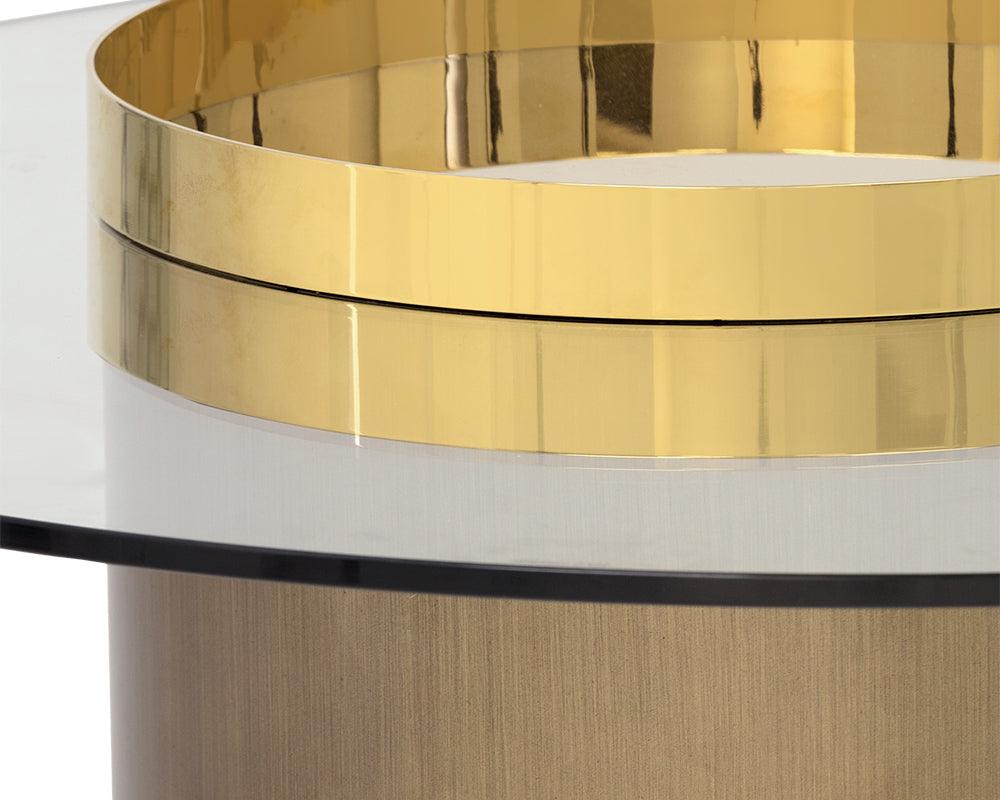 SUNPAN Coffee Tables - Haru Coffee Table Gold Glass