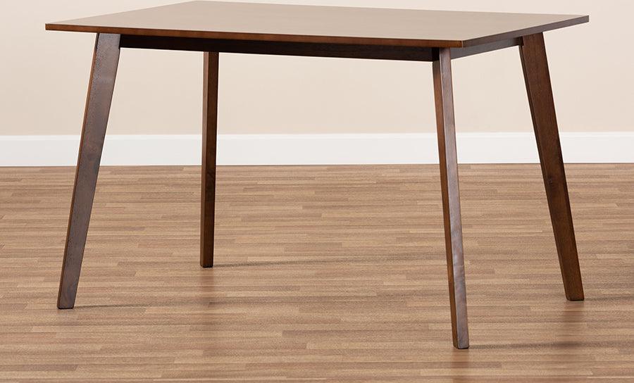 Wholesale Interiors Dining Tables - Britte Modern Transitional Walnut Finished Rectangular Wood Dining Table Walnut