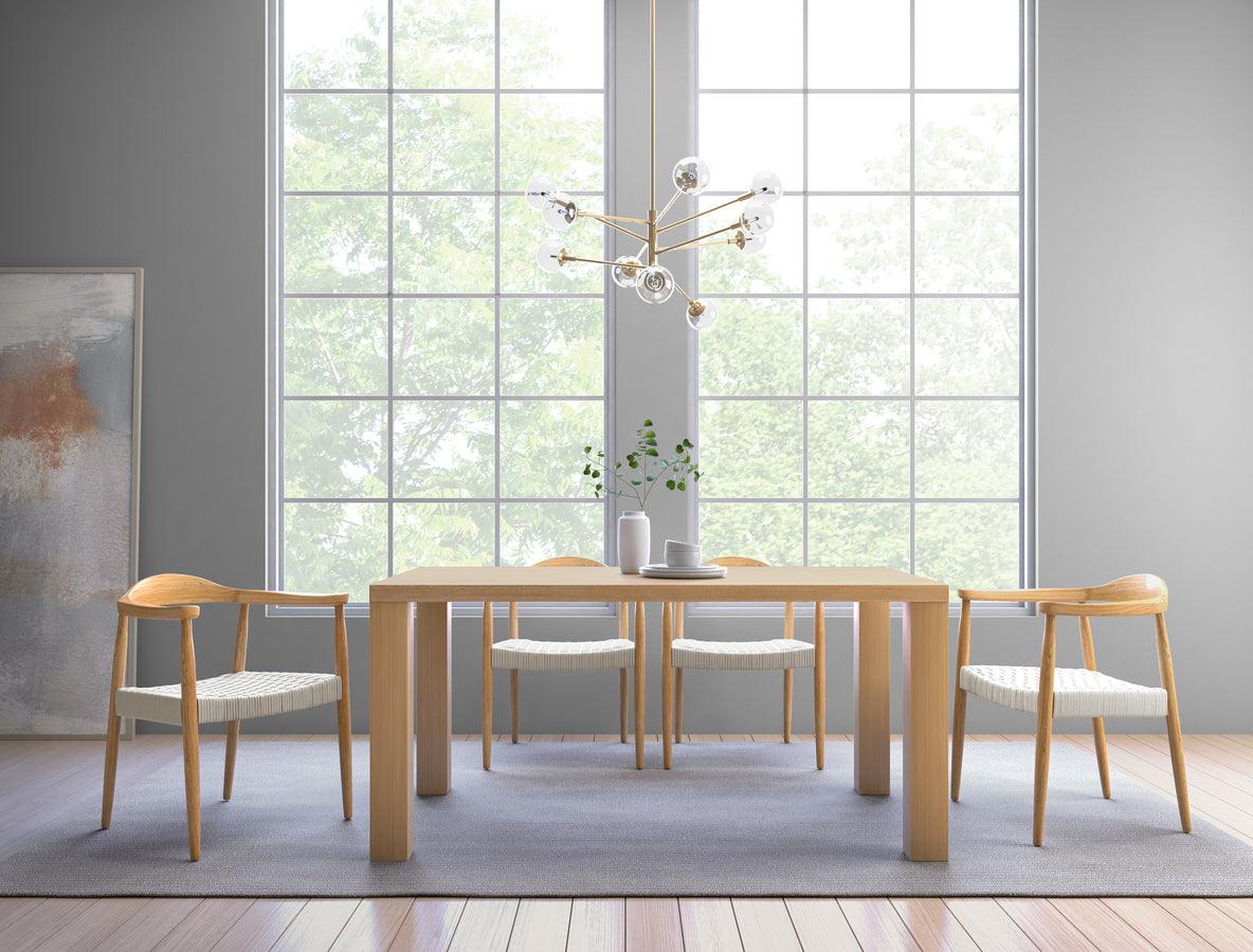 Euro Style Dining Tables - Abby 63" Dining Table in American Natural White Oak Veneer