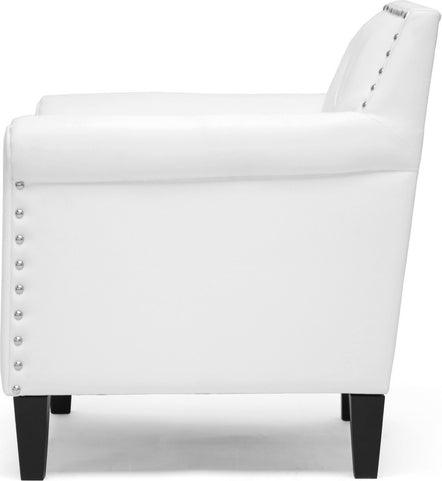 Wholesale Interiors Accent Chairs - Thalassa White Modern Arm Chair