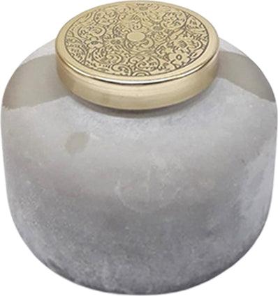 Sagebrook Home Candles - 5" Candle On Frosted Glass, Gray 22Oz
