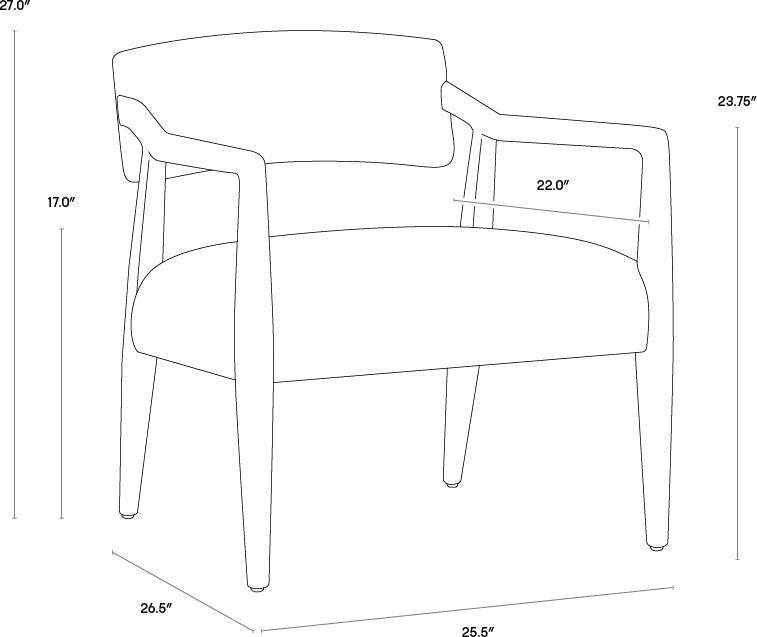 SUNPAN Accent Chairs - Keagan Lounge Chair Shalimar Tobacco Leather
