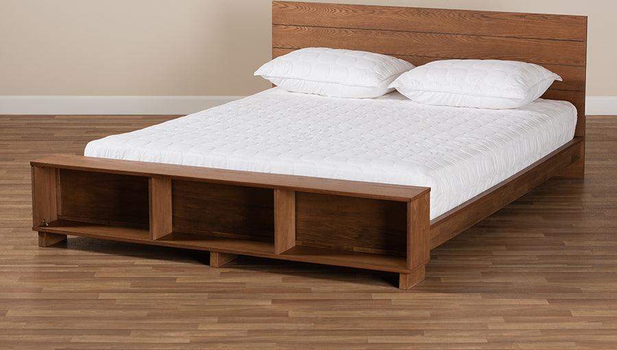 Wholesale Interiors Beds - Regina King Storage Bed Ash walnut