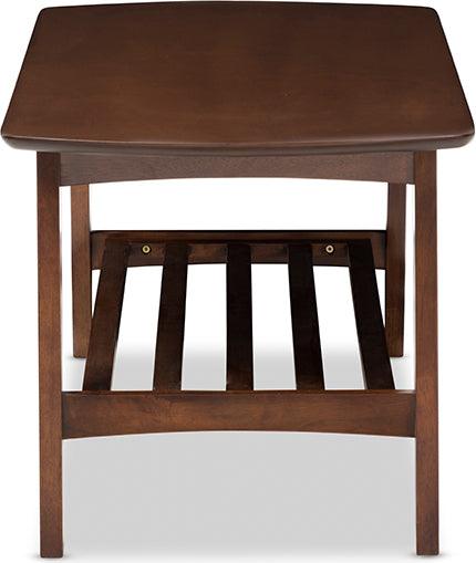 Wholesale Interiors Coffee Tables - Sacramento Mid-century Modern Scandinavian Style Dark Walnut Coffee Table