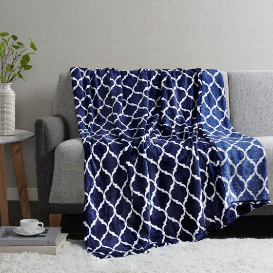 Olliix.com Pillows & Throws - Oversized Throw Navy