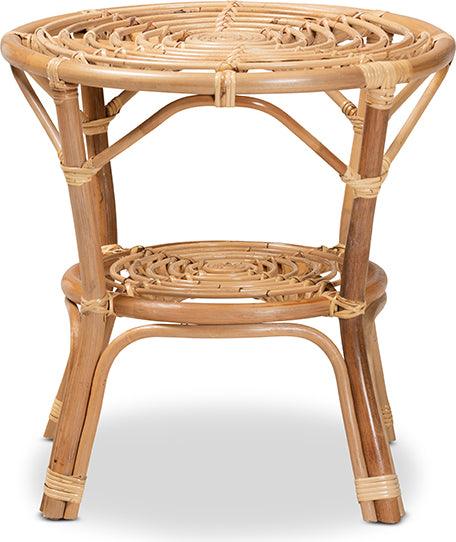 Wholesale Interiors Coffee Tables - Cariel Modern Bohemian Natural Brown Rattan Coffee Table