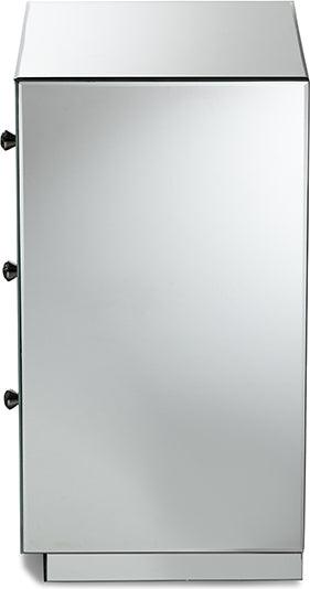Wholesale Interiors Nightstands & Side Tables - Lina Nightstand Silver