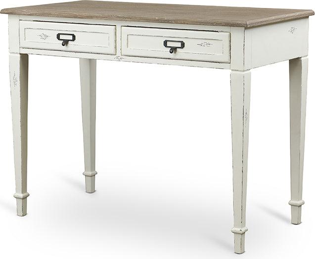 Wholesale Interiors Desks - Dauphine French Accent Writing Desk White & Light Brown