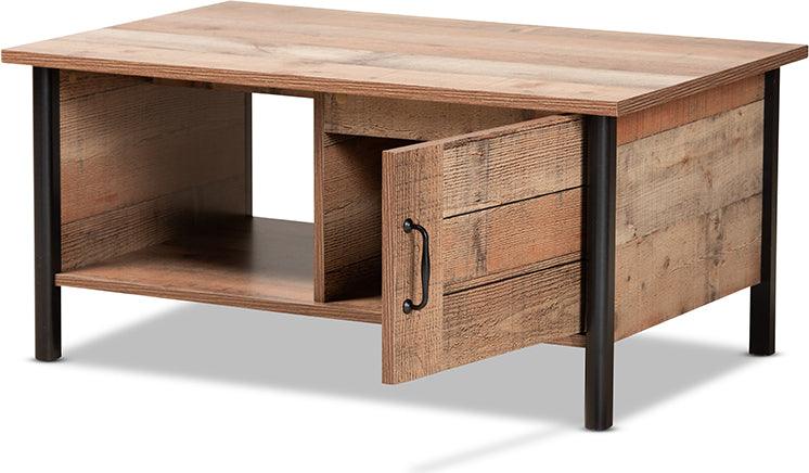 Wholesale Interiors Coffee Tables - Vaughan Coffee Table Oak Brown & Black