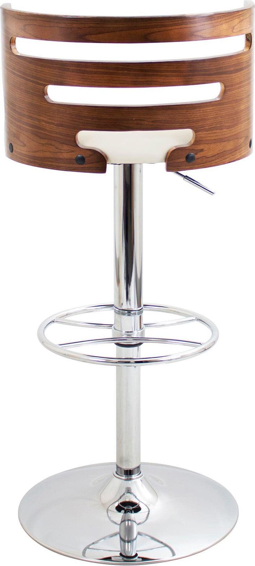 Lumisource Barstools - Cosi Barstool Walnut & Cream (Set of 2)