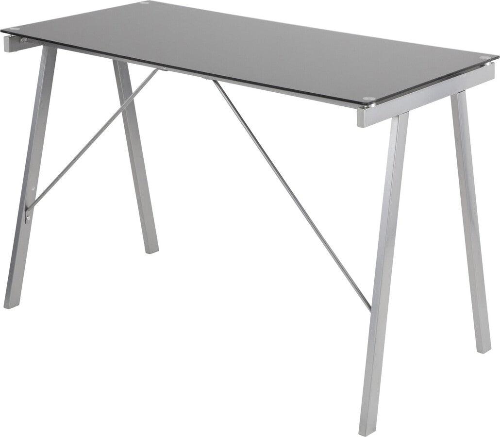 Lumisource Desks - Exponent Contemporary Desk in Black and Silver
