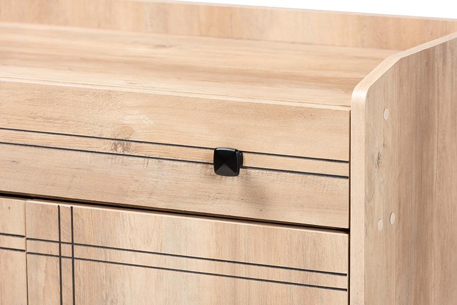Wholesale Interiors Buffets & Sideboards - Patterson Modern and Contemporary Oak Brown Finished Wood 2-Door Kitchen Storage Cabinet