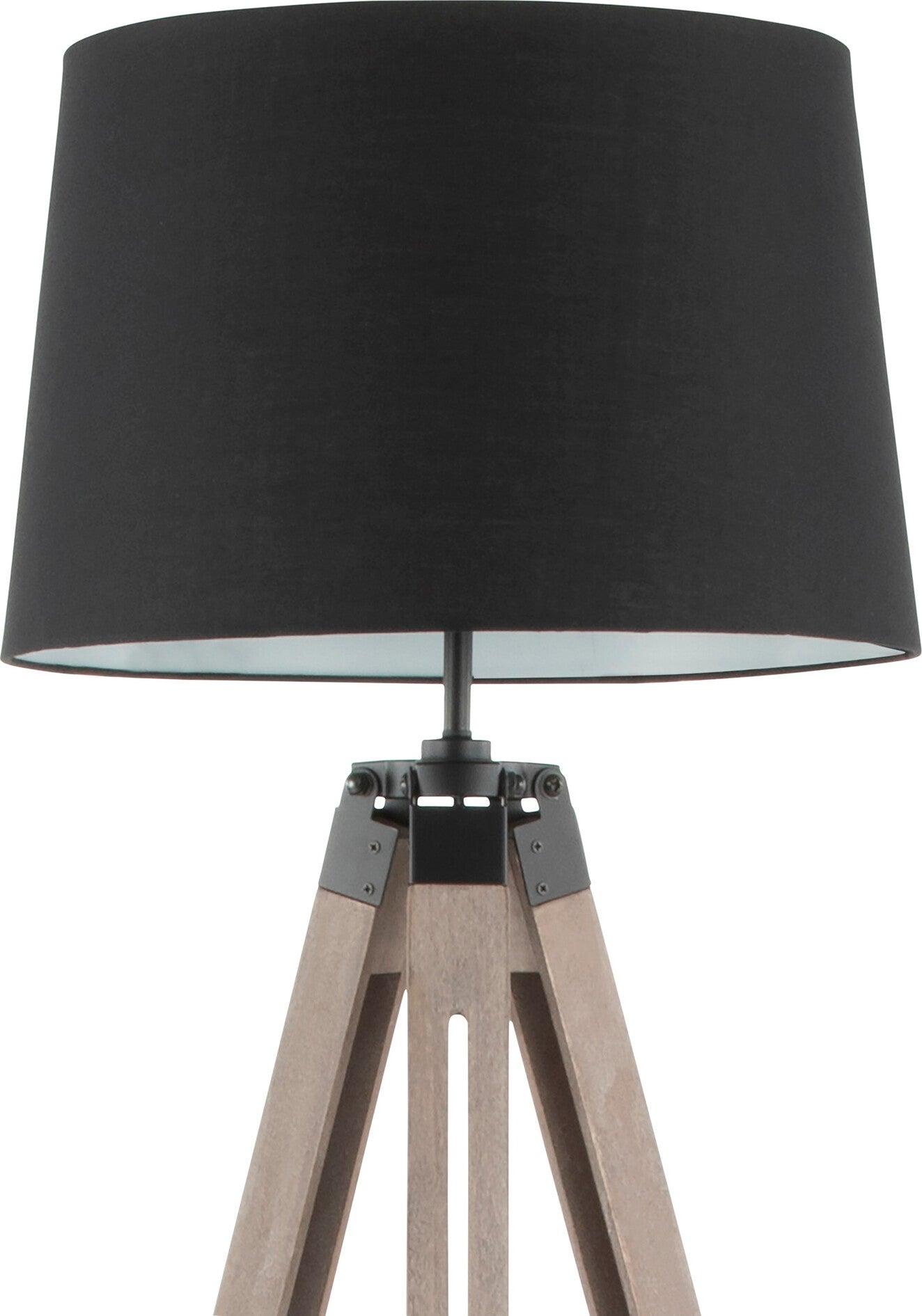 Lumisource Floor Lamps - Compass Floor Lamp Gray Washed & Black
