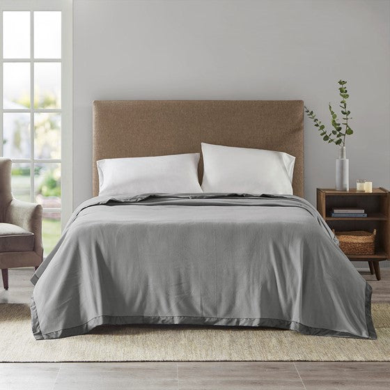 Olliix.com Comforters & Blankets - Blanket Grey Twin