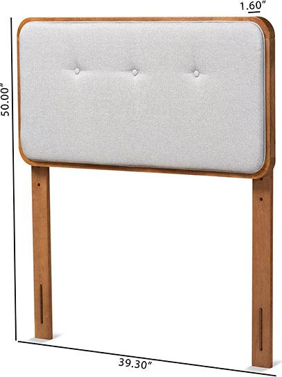 Wholesale Interiors Headboards - Palina Twin Headboard Light Gray & Walnut
