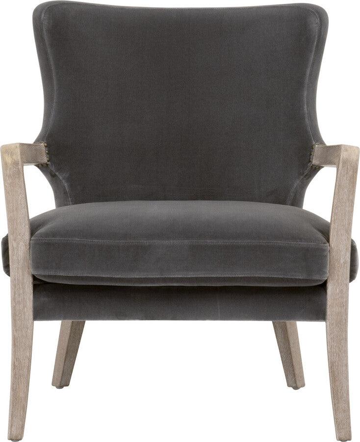 Essentials For Living Accent Chairs - Calvin Club Chair Dark Dove Velvet