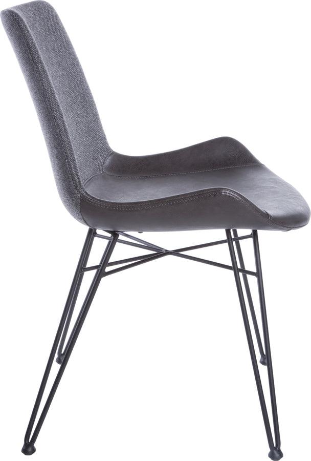 Euro Style Dining Chairs - Alisa Side Chair in Dark Gray - Set of 2