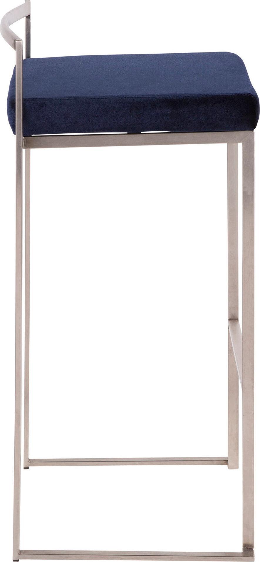 Lumisource Barstools - Fuji Stacker Barstool & Blue (Set of 2)