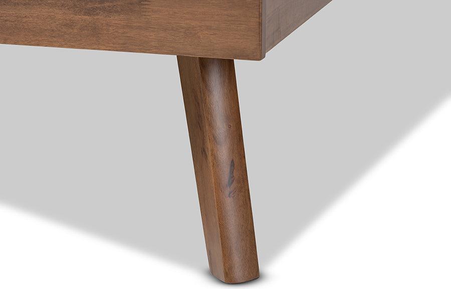 Wholesale Interiors Beds - Devan Queen Bed Light Gray & Walnut