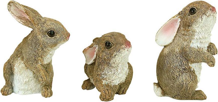 Design Toscano Garden Lovers Gifts - S/6 Baby Bunny Rabbit Den Statues