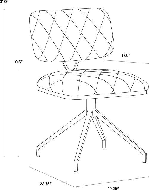 SUNPAN Dining Chairs - Virtu Swivel Dining Chair - Bravo Cognac (Set of 2)