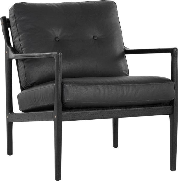 SUNPAN Accent Chairs - Gilmore Lounge Chair Black Leather