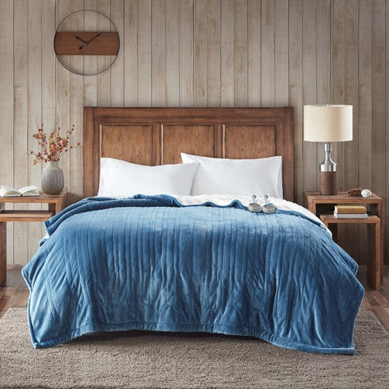 Olliix.com Heated Blankets - Blanket Sapphire Blue