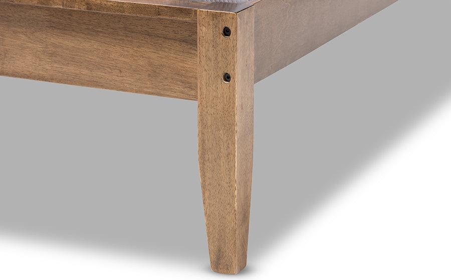 Wholesale Interiors Beds - Leyton King Bed Gray/Walnut Brown