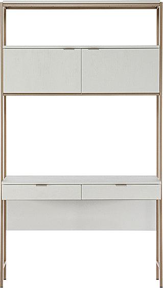 SUNPAN Desks - Ambrose Modular Wall Desk - Champagne Gold - Cream