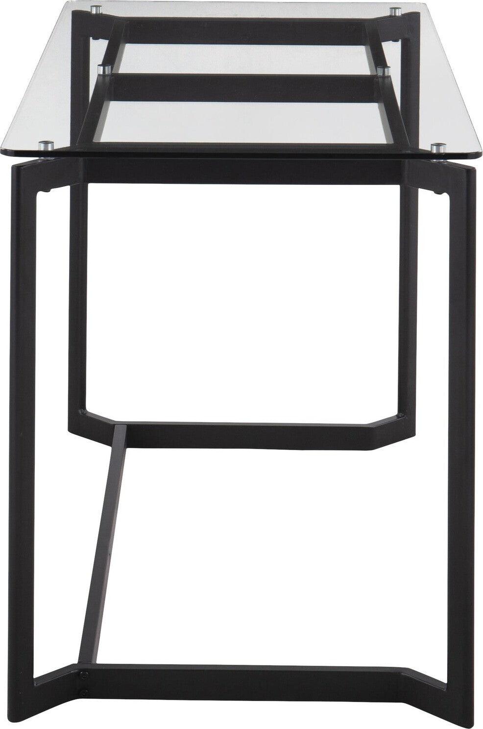 Lumisource Desks - Masters Office Desk Black & Clear