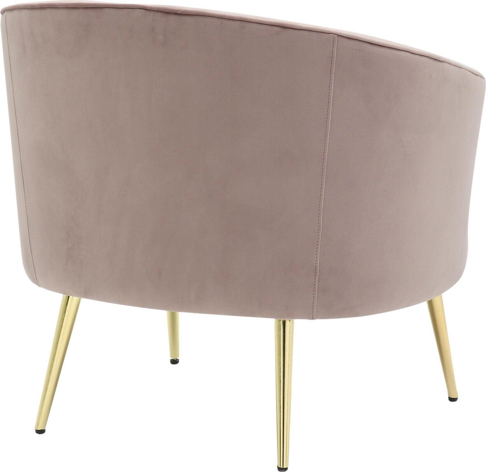 Lumisource Accent Chairs - Tania Accent Chair Gold & Blush