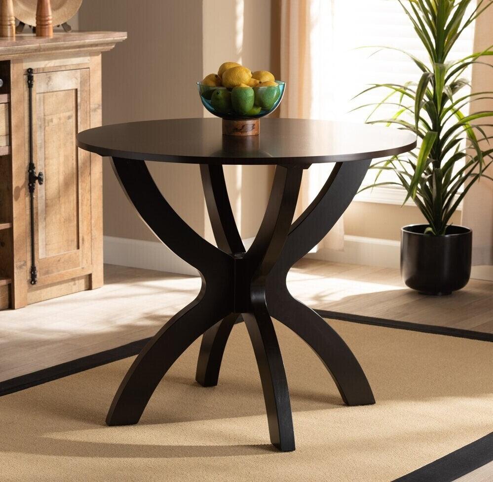 Wholesale Interiors Dining Tables - Tilde 35" Round Dining Table Dark Brown
